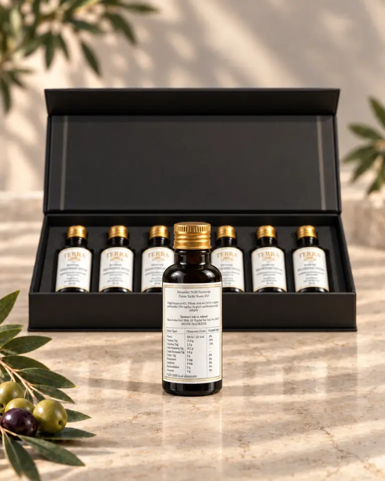 7x20ml – 2025 Sezon Erken Hasat Yüksek Polifenollü Günlük Zeytinyağı Kürü